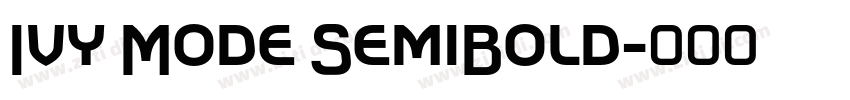Ivy Mode SemiBold字体转换